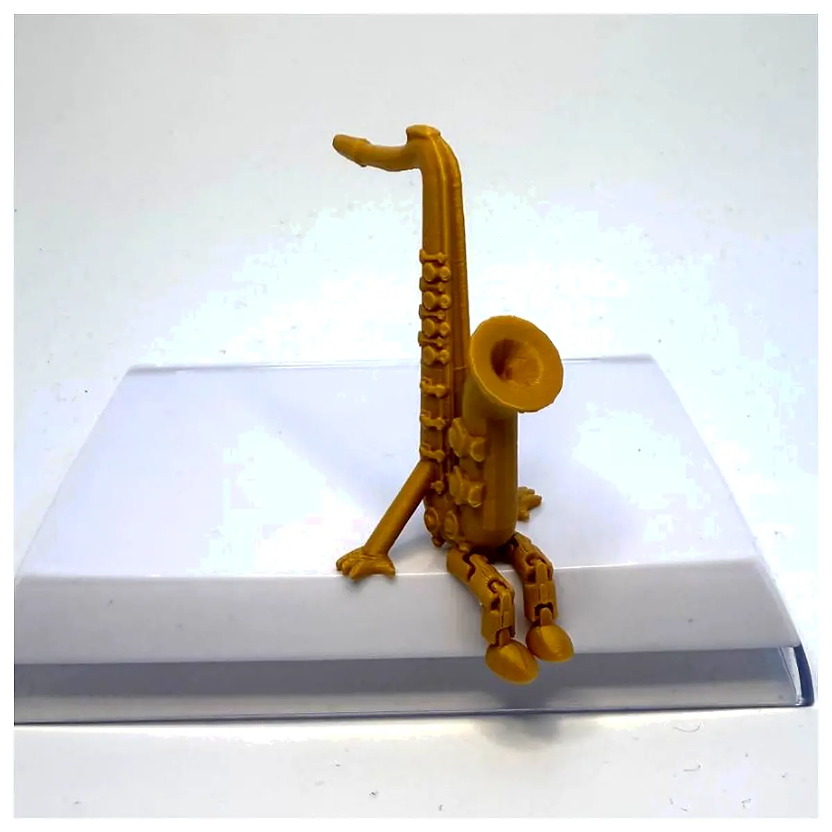 DIY Movable Saxophone Doll Toy Band Figure Parts Musical Instrument Model