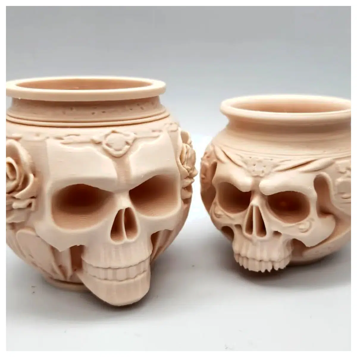 Skulls Flower Pot Pencil Holder Multi Functional Desktop Organizer Creative Decoration Office Study Storage Home Decor Shelf