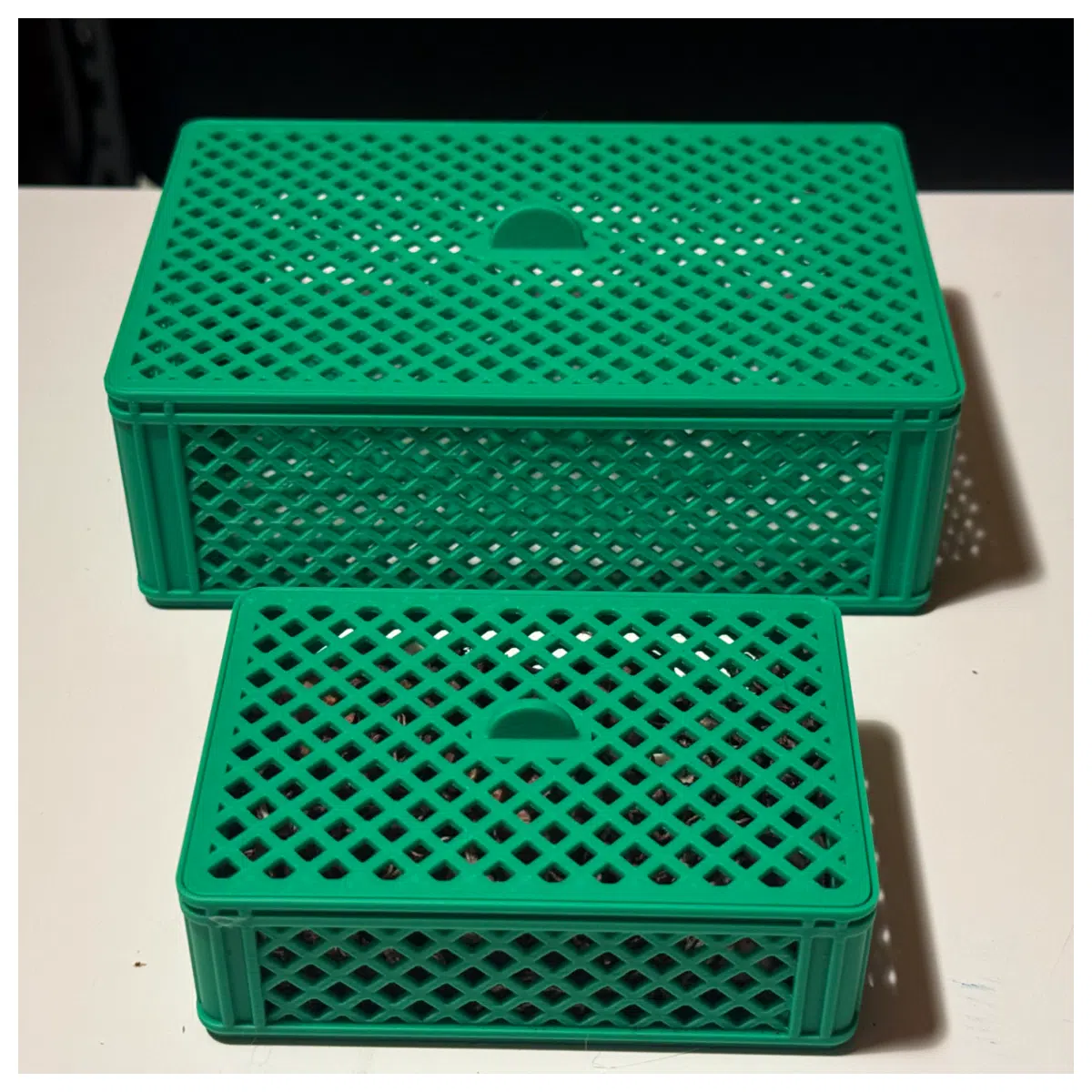 Stackable Storage Boxes with Full Mesh Cover Organizer Boxes Multi Tier Storage Home Storage Storage Solutions