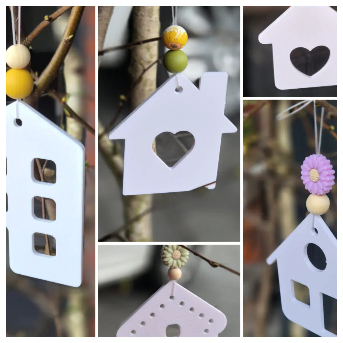 Hanging Decorative Cottage Modern Cottage Ornament Wall Decor Indoor Decoration Home Decor Cottage Style Creative Decoration Hanging Birdhouse
