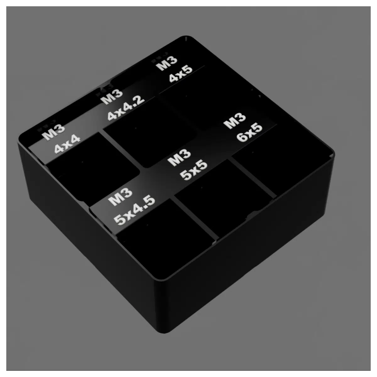 Gridfinity M3 Melts Organizer Box 2x2 Storage Solution Parts Organizer Desk Storage Box Component Sorting