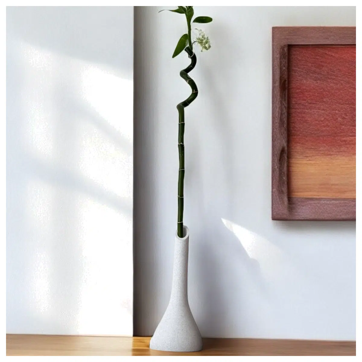 Vase Minimalist Zen Decorative Vase Stand for Bonsai Plants Desktop Flower Holder Creative Gift