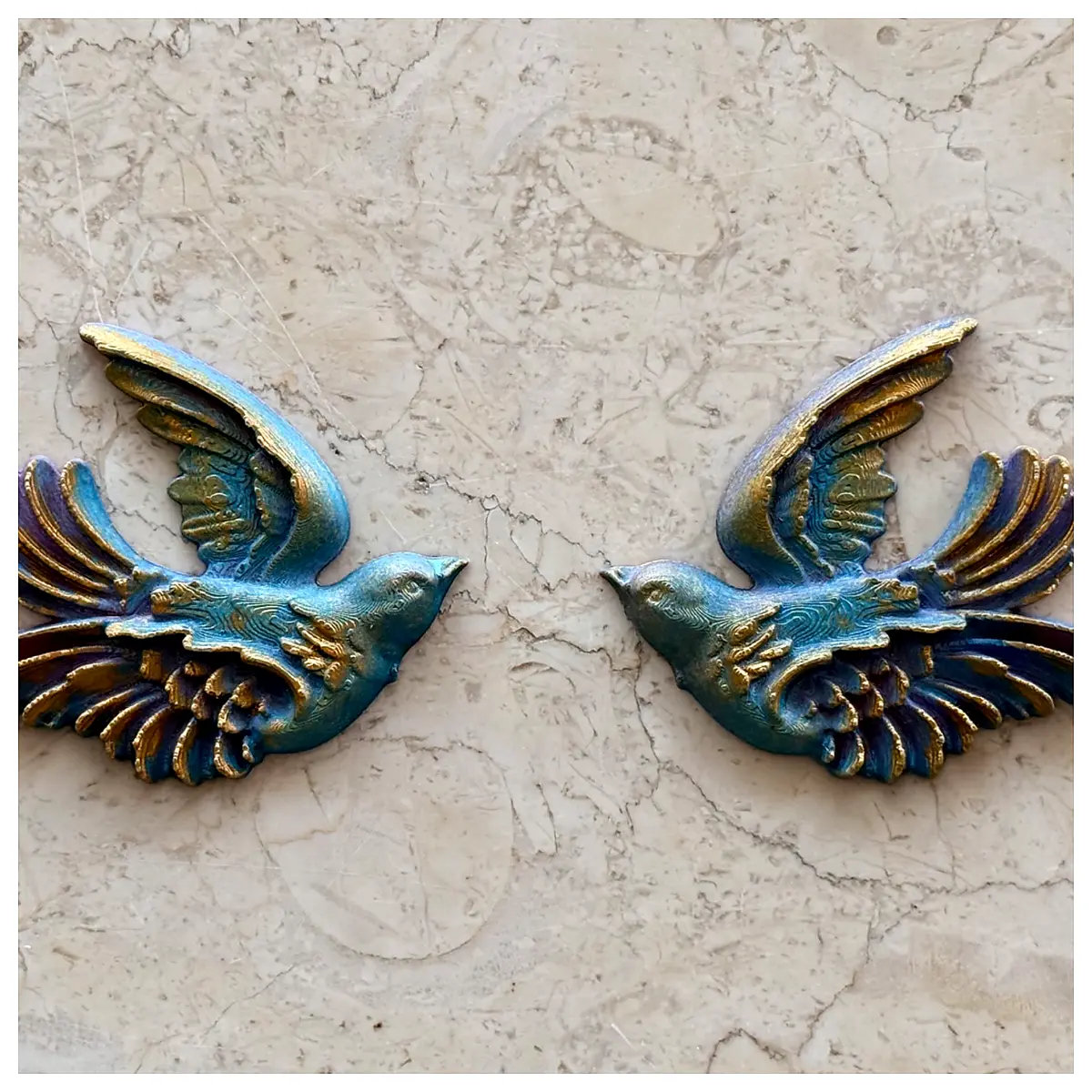 Baroque Style Decor Antique Bird Figurines Old Bird Decorations Art Sculptures Home Decor