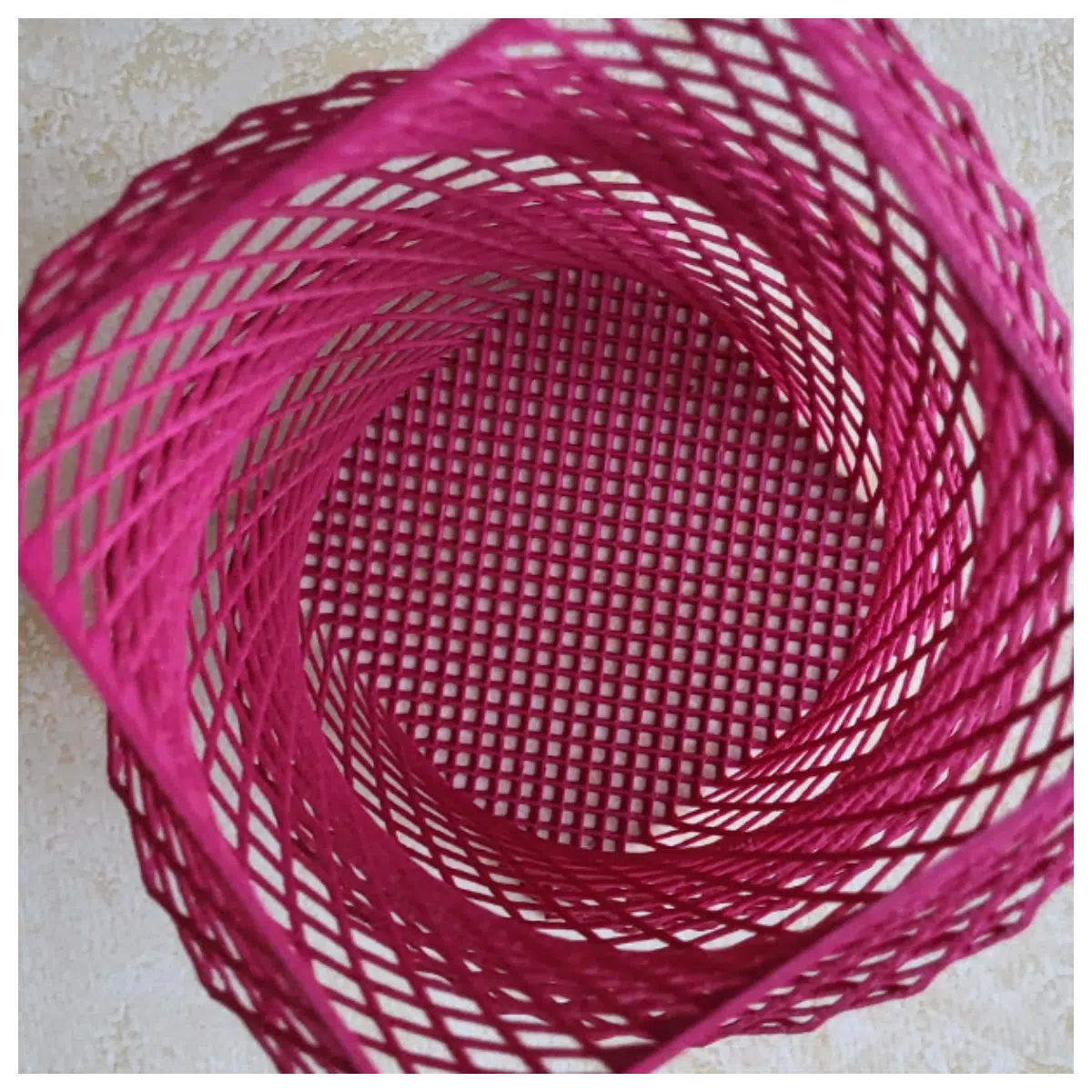 twisted hollow box geometric open container abstract storage cube modern decorative basket minimalist wireframe organizer sculptural home accent uniqu