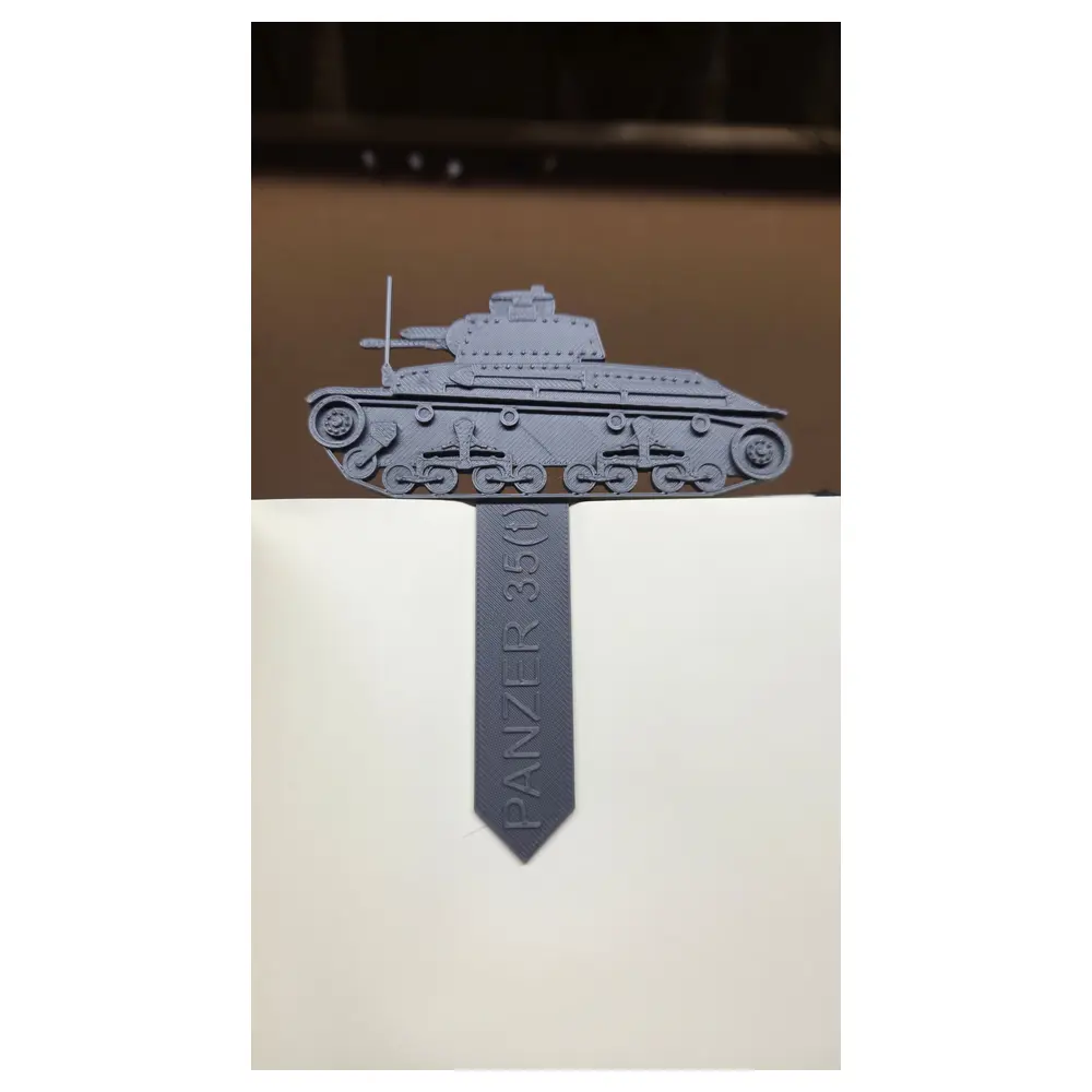 35T Tank Bookmark Paper Bookmarks Tank Model Collection Military Souvenir War Vehicle Bookmark Military Memorabilia