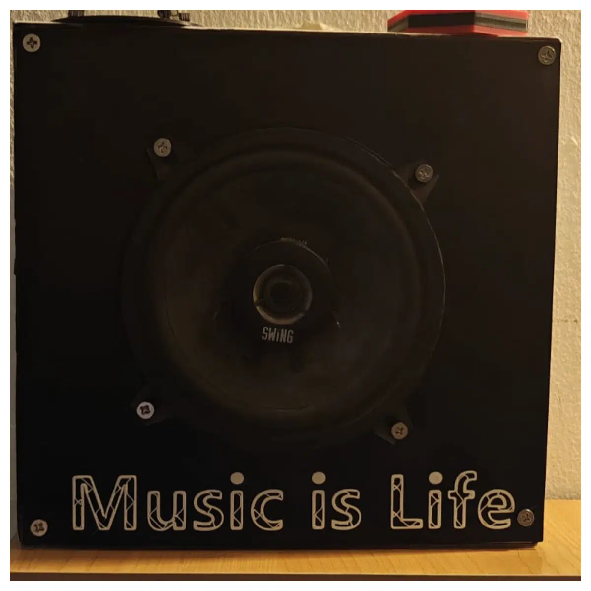 Music is Life 12 Inch Speaker 3D Printed Case Car Speaker Shell 3D Printing Accessories Sound Housing Auto Speaker Parts