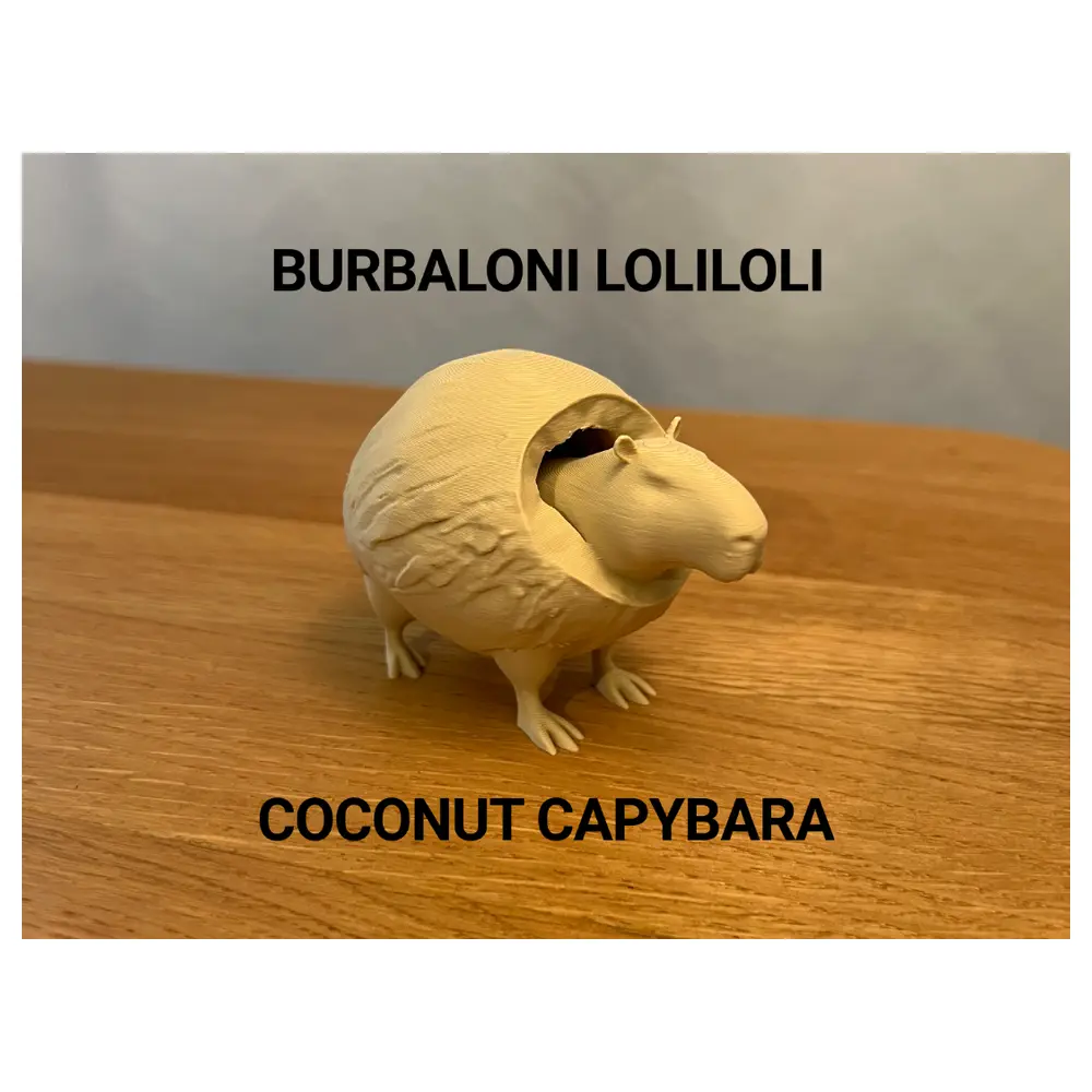 Coconut Capybara Toy Figure Plush Animal Realistic Cute Pet Gift