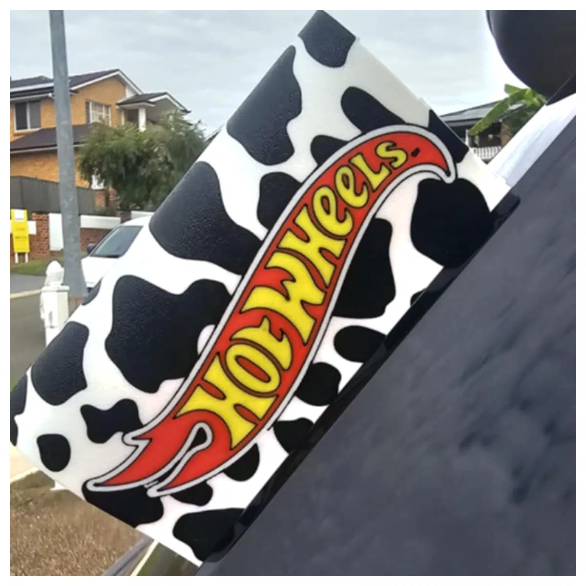 cow print sticker decal vinyl car racing toy label