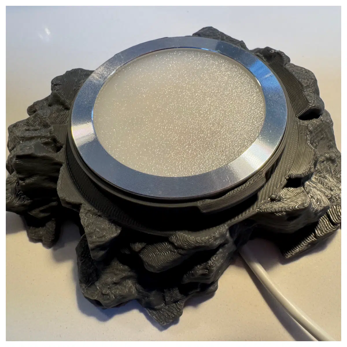 Moon Rock Base for Lamps Lighting Accessories Rock Decor Creative Home Lighting Lunar Landscape Parts Lighting Fixture Display