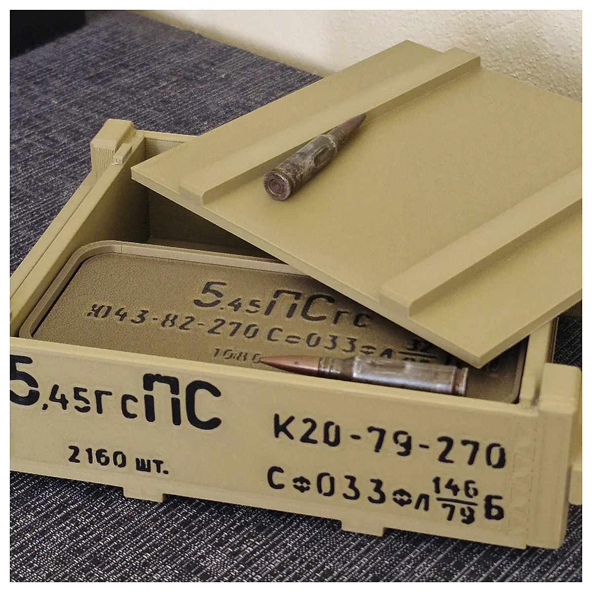 545x39mm Ammunition Box Russian Ammo Case Wood Box Ammunition Parts Repair