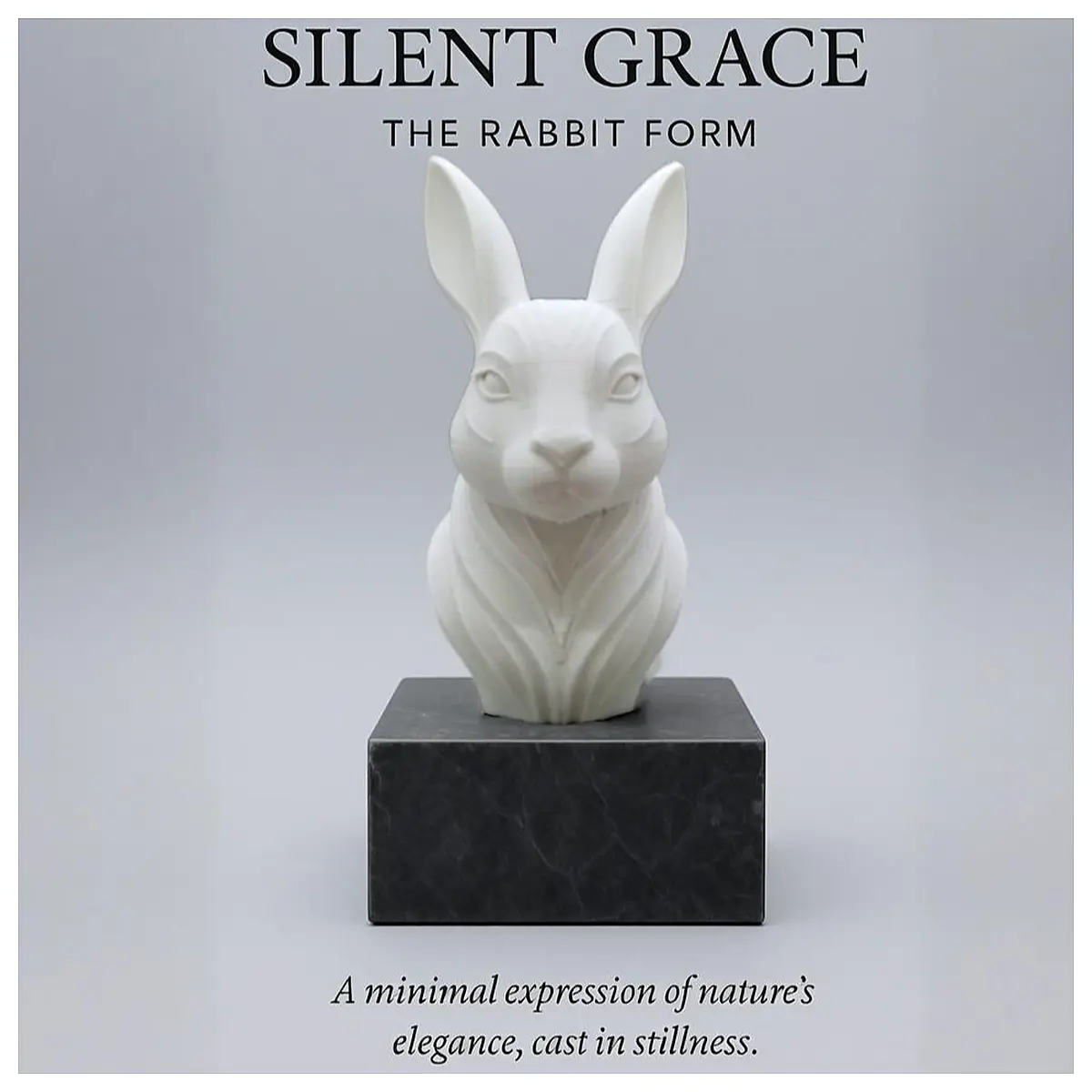 Elegant Rabbit Sculpture Animal Figurine Home Decor Decorative Ornament Desk Decoration Rabbit Head Statue