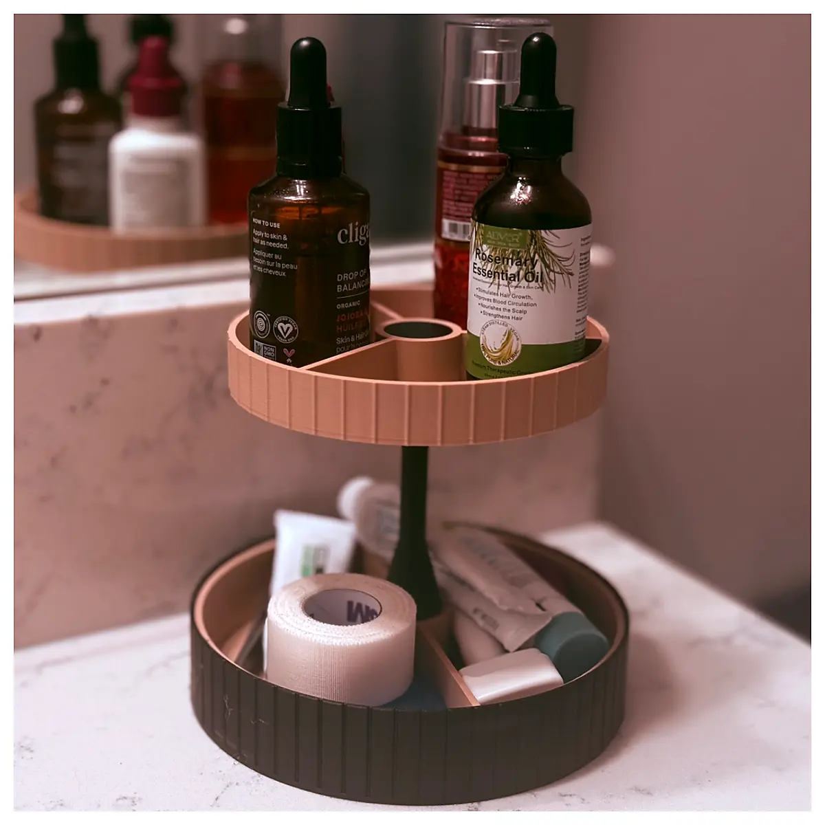 Minimalist Bathroom Organizer Space Saving Shelves Wall Mounted Storage Bins Multi Functional Accessories