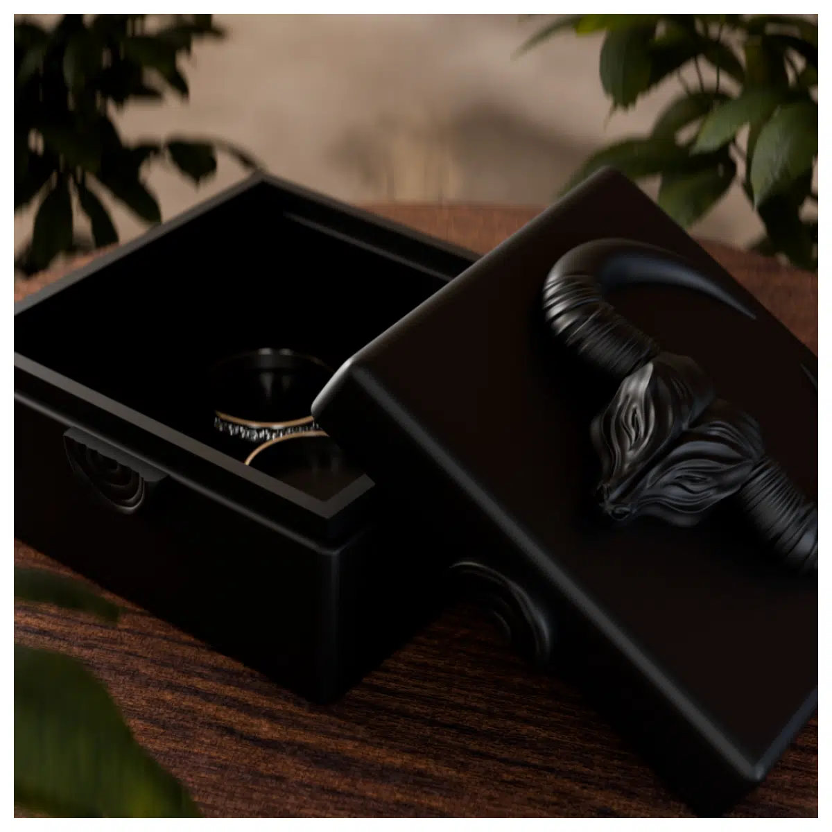 Horned Box Gothic Bull Storage Chest Storage Box Organizer Victorian Decor Home Storage