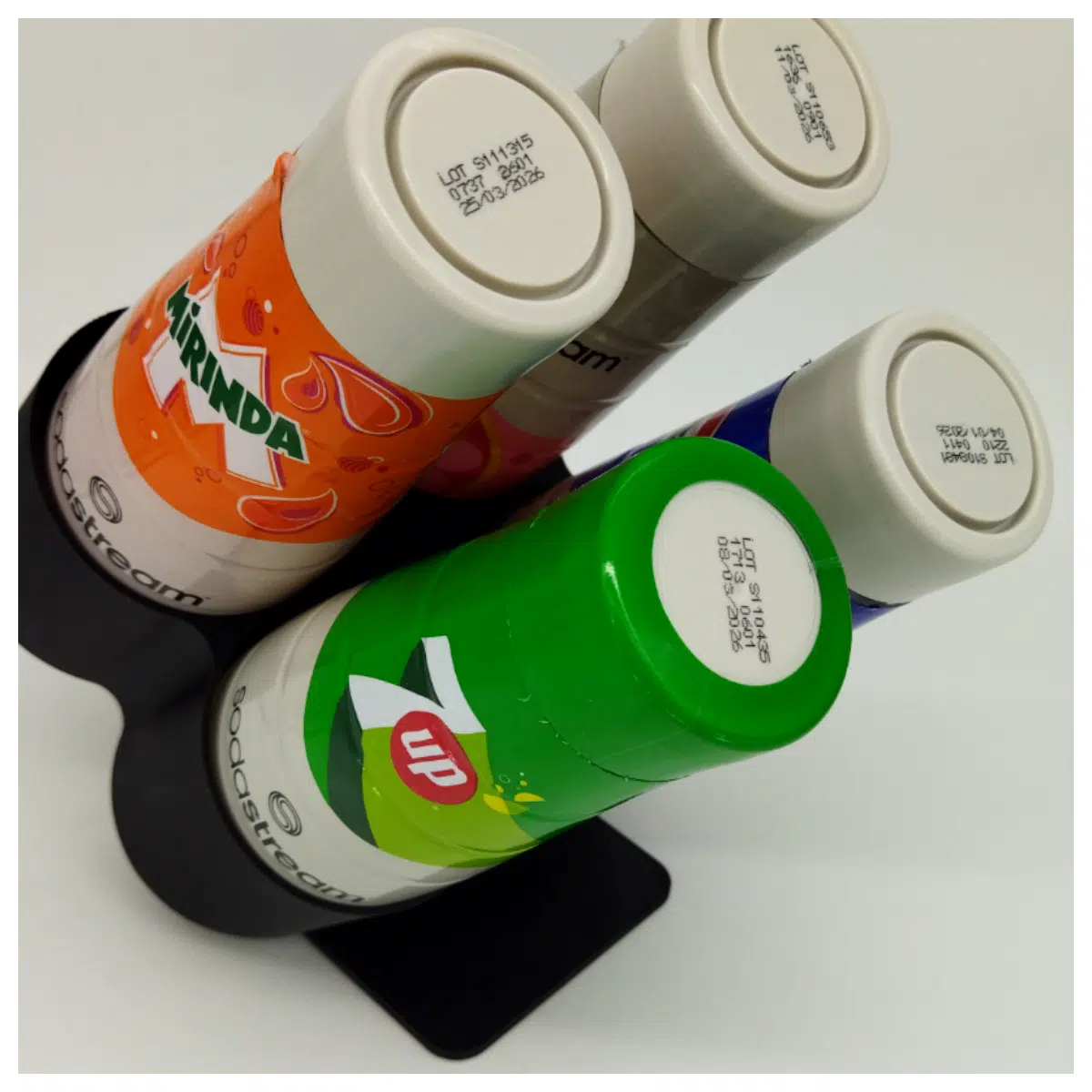 Soda Syrup Bottle Rack 4 Tier 72mm Display Shelf Drink Shelf Bottle Organizer Retail Display