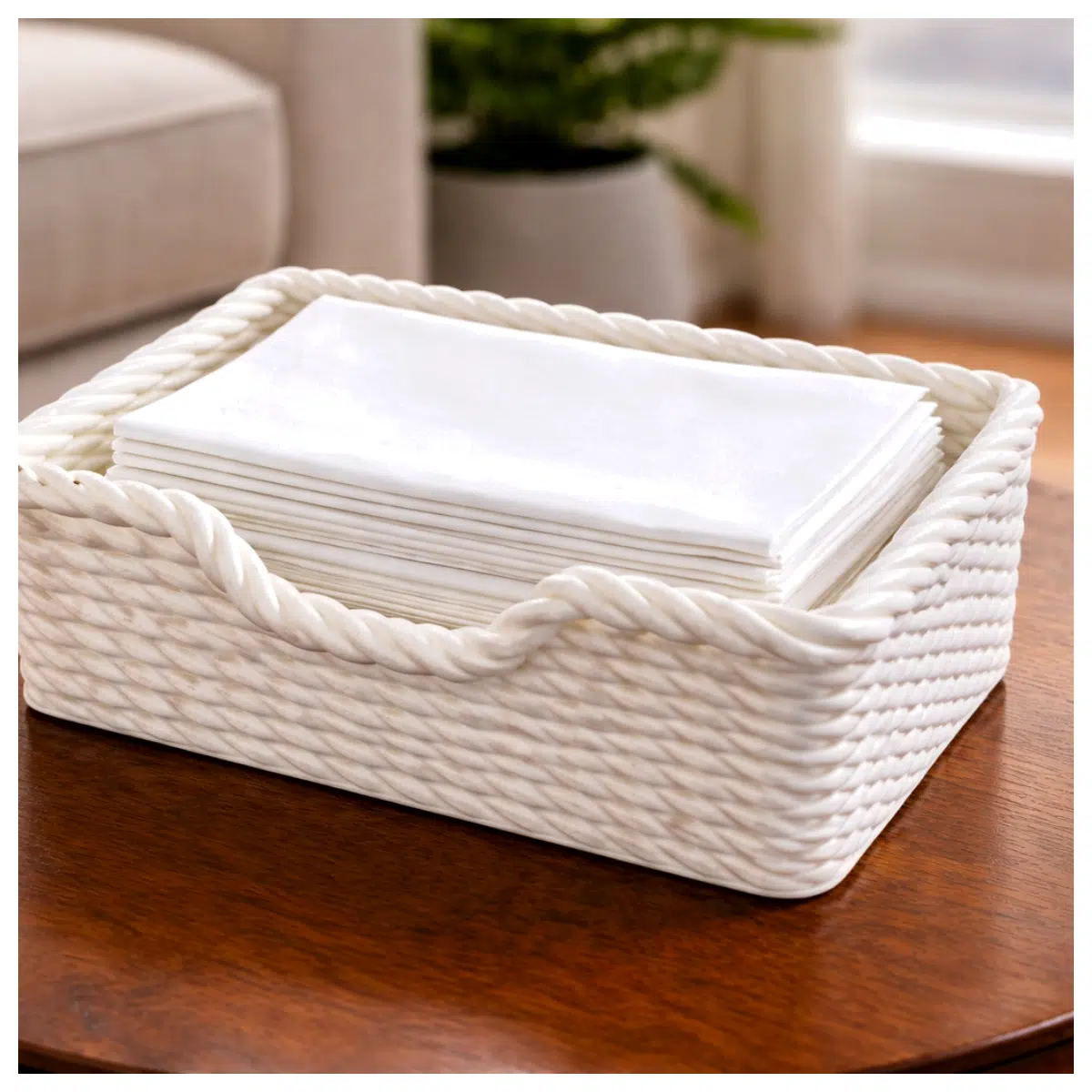 Woven Rattan Basket Simple Style Home Storage Decorative Basket Hanging Basket Gift Basket