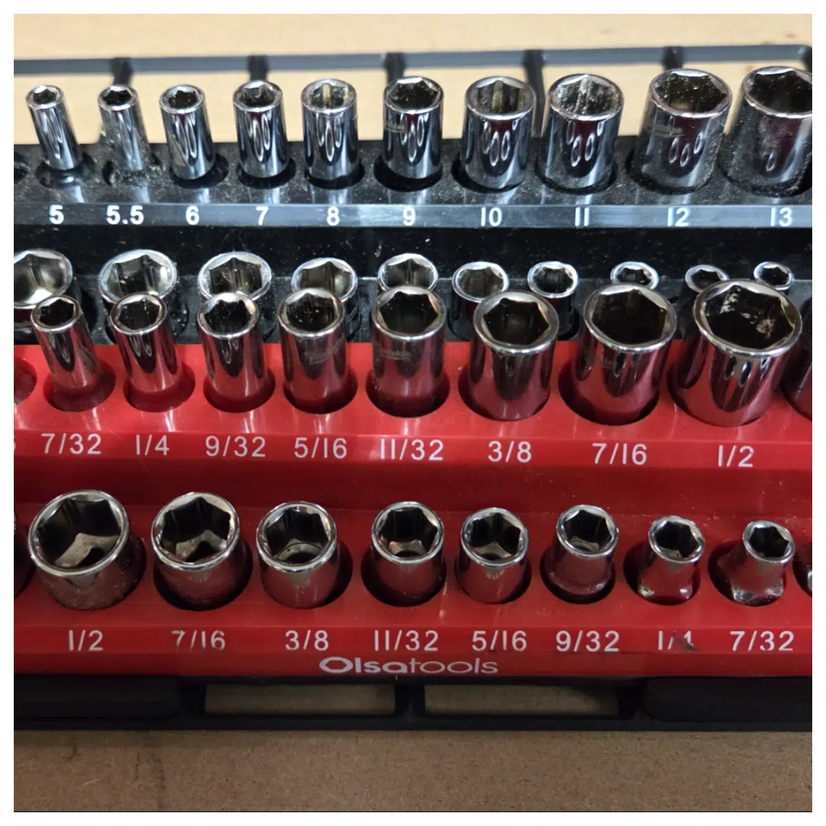 HarborFreight 14 Piece Socket Holders for Gridfinity Organization Fasteners Storage Desk Organizer
