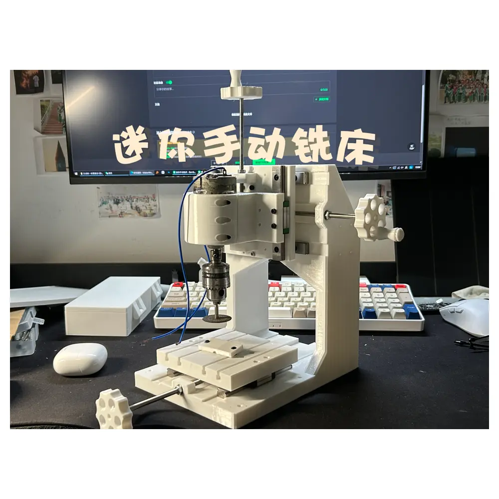 DIY Mini Manual Milling Machine Full Rail Parts Repair Maintenance Precision Machining Electronic Control