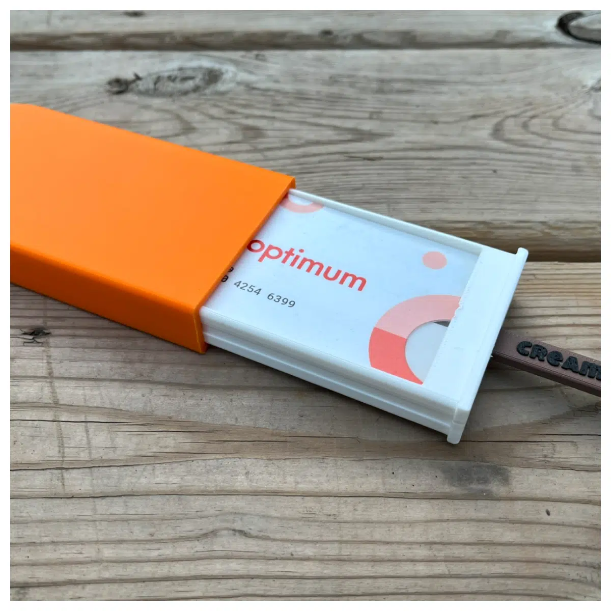 Orange Cream Ice Cream Pattern Card Holder Bank Card Case Fun Design Gift Collectible Souvenir