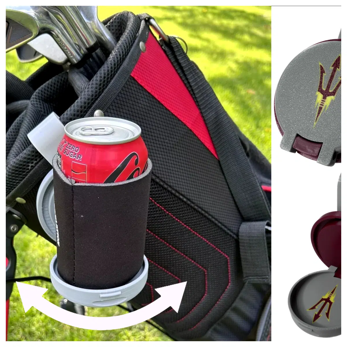 Zero G Arizona Folding Drink Holder Ball Caddy Outdoor Sports Accessory Portable Travel Stand