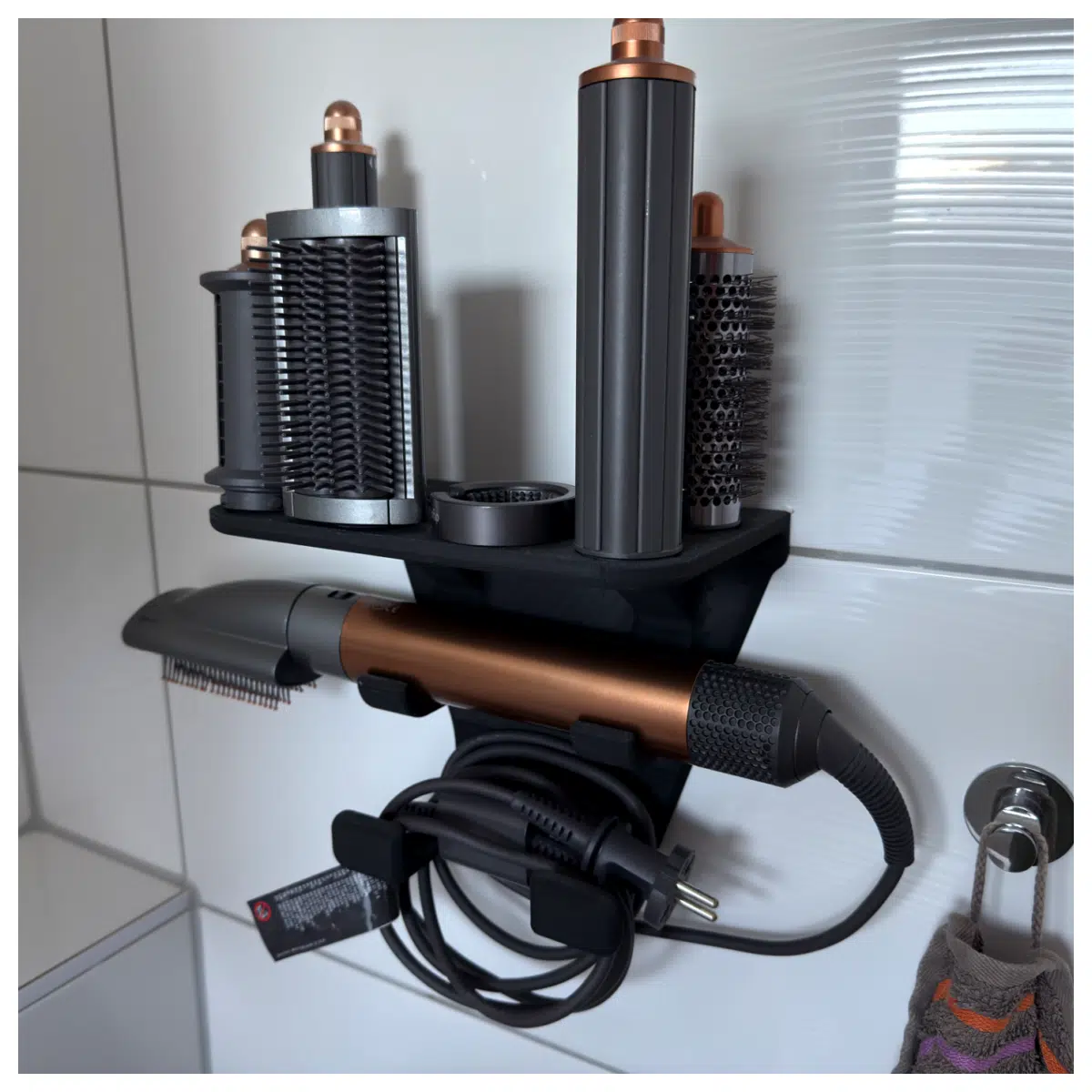 Dyson Airwrap Storage Rack Wall Mount Organizer Vacuum Cleaner Accessories Hanging Holder Universal