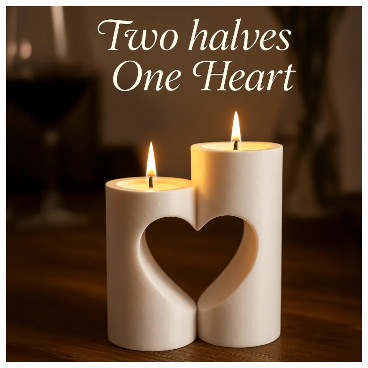 Romantic Candle Holder Half Design Wedding Birthday Party Decoration Candlelight Dinner Love Gift Ambiance Setting
