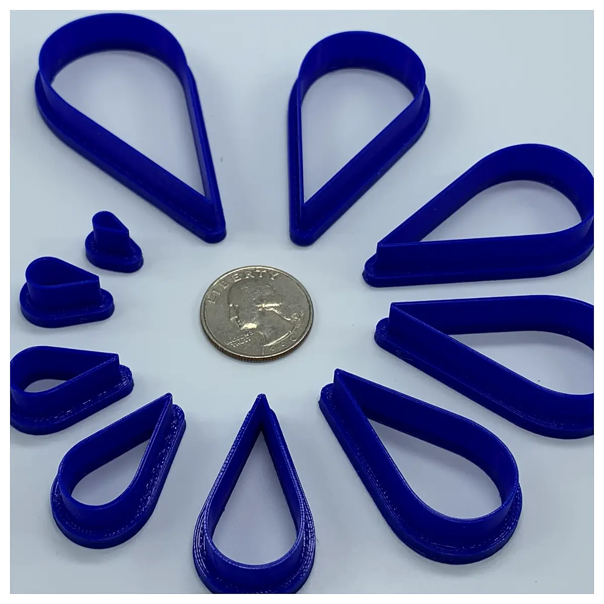 60mm Tear Drop Cookie Fondant Cake Decorating Tool DIY Clay Cookie Making Supplies