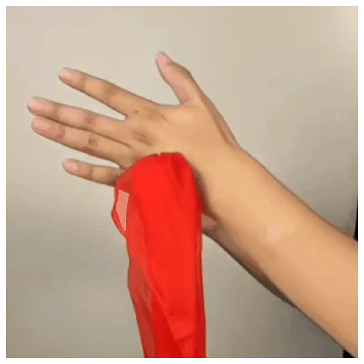 Magic Trick Silk Through Hand Prop Illusion Technique Silk Manipulation Magic Performance