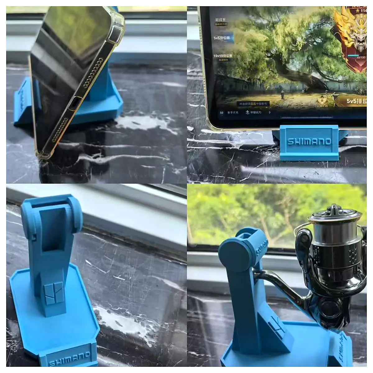 Lure Spinning Reel Stand Phone Stand Fishing Accessory Multi Purpose Support Bracket