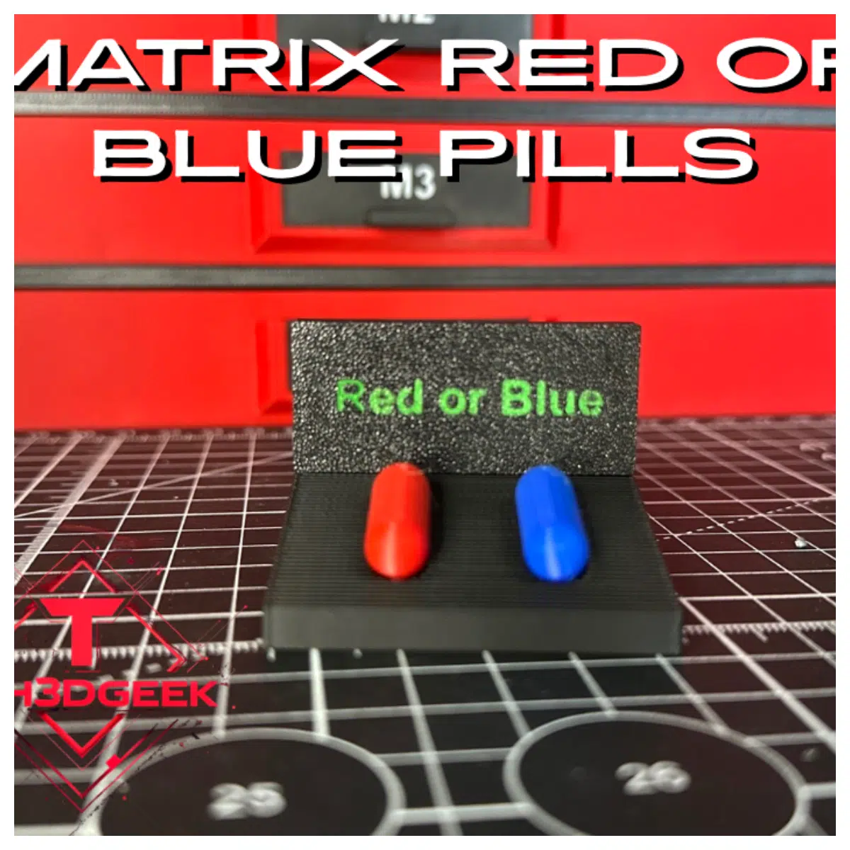 The Matrix Red Blue Pill Base Reality Awakening Memory Neural Virtual World Collectible Film Prop