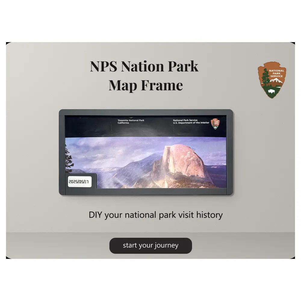 National Park Map Photo Frame Travel Souvenir Wall Decor Hanging Decoration Photography Frame