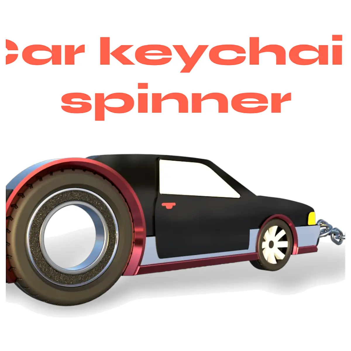 Car Keychain Rotating Parts Car Accessories Car Decoration Car Novelties Car Gifts Keyring Accessories