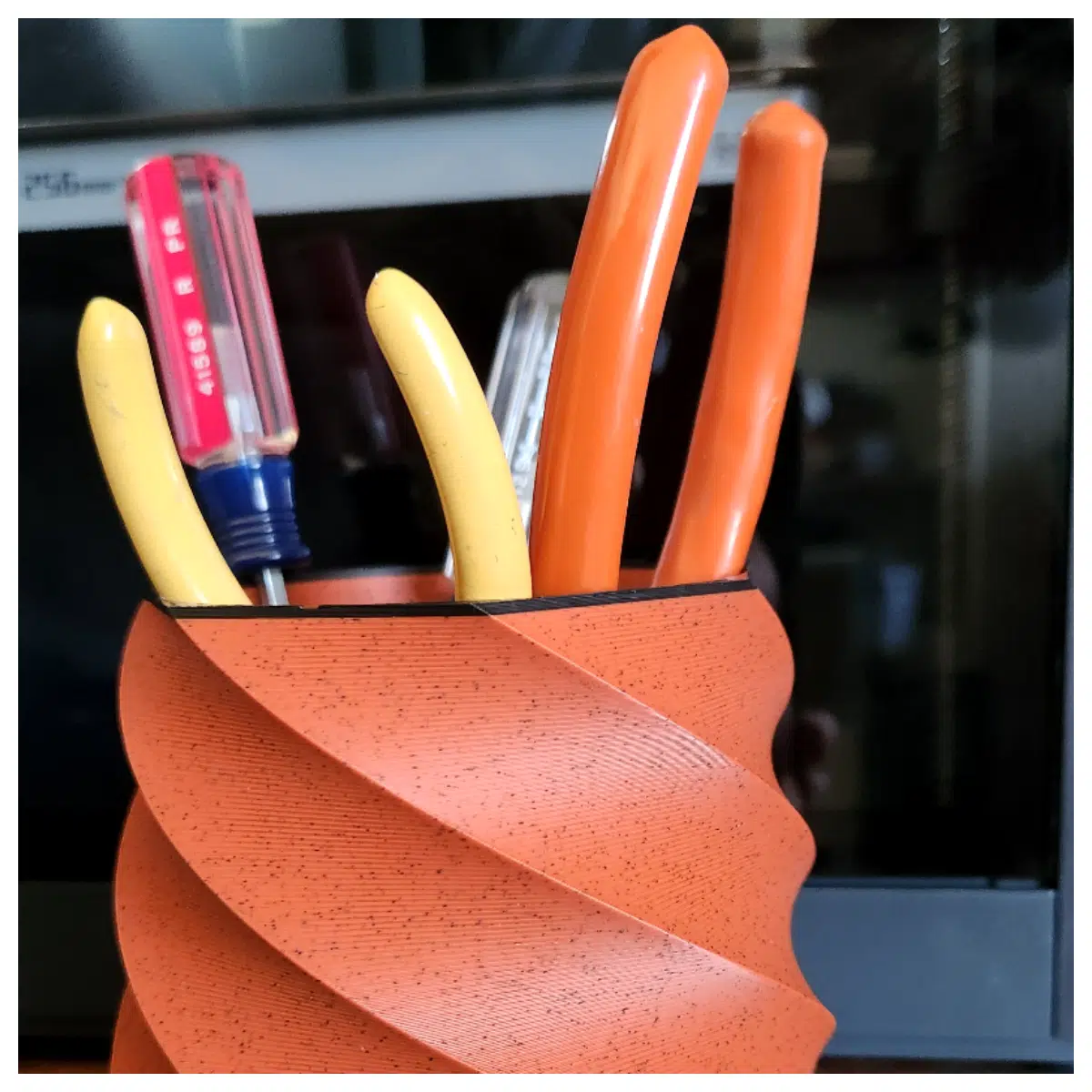 Pencil Holder Organizer Stable Desktop Pen Rack Study Desk Storage Pencil Case Accessory Writing Supplies