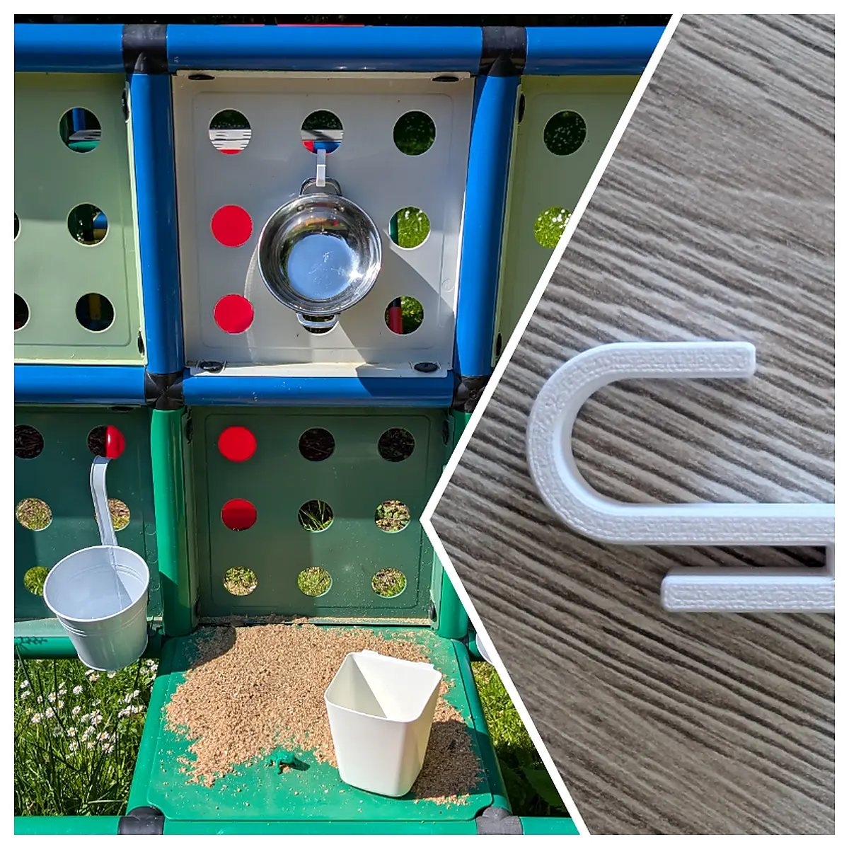 Climbing Frame Hooks Mud Kitchen Drill Board Wall Decor Wall Hole Repair Wall Accessories Multi Functional