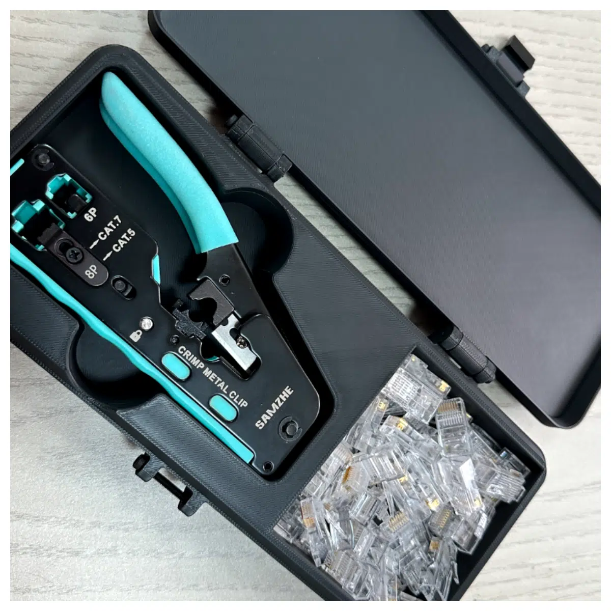 Shanze Cable Crimper Organizer Box Cable Management Tool Storage Case Wire Organizer Protective Box Tool Storage Solutions