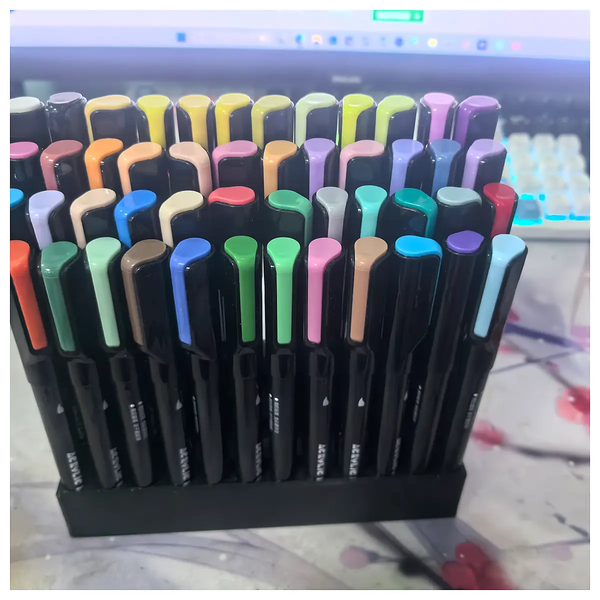 Multi Pen Holder 48 Water Stand Drawing Tools Pen Holder Palette Accessories