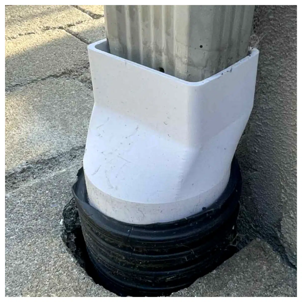 Rainwater Downspout Adapter 2x3 Inch to 4 Inch Drain Connector Fitting Repair Water Flow Plumbing Accessories