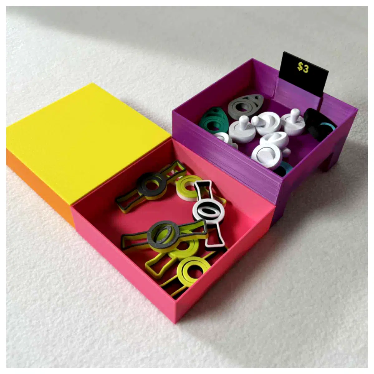 Display Box with Price Tags Lid Retail Shelf Display Product Presentation Promotion Display Display Box Accessories
