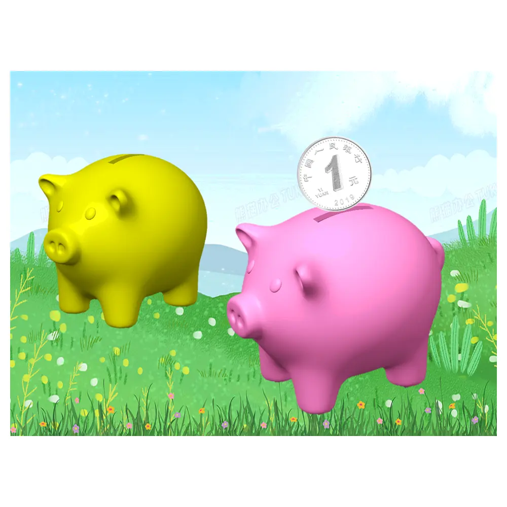 Piggy Bank Savings Jar Kids Toy Building Blocks Fun Educational Savings Box Piggy Bank