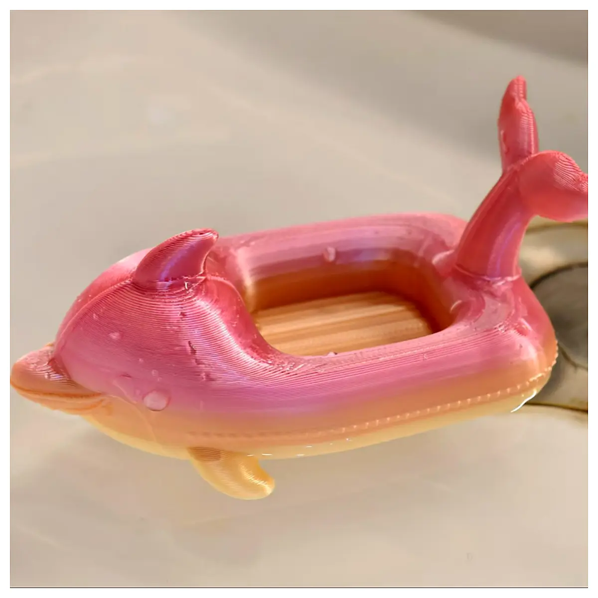 Inflatable Dolphin Pool Toys Floating Water Fun 50 Minute Print Pool Boat
