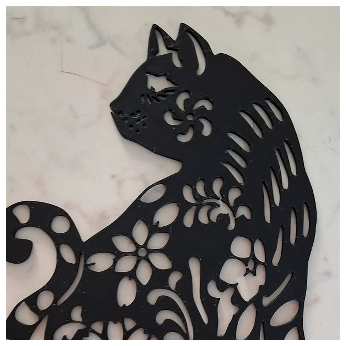 Cat Silhouette Wall Art Decor Shadow Cutouts Cat Painting Wall Stickers Animal Art Hanging Decorations