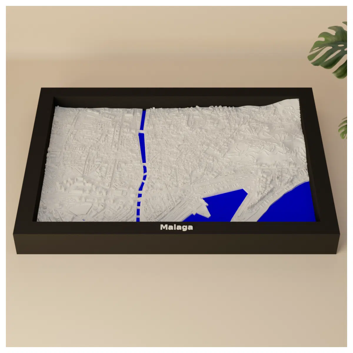 M laga Spain Mini Landscape Model 3D Microscopic Scene Travel Souvenir Desktop Decoration 3D Miniature
