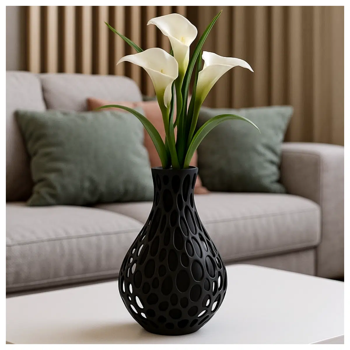 Voroino Vase Decorative Ceramic Flower Arrangement Home Decor Art Sculpture Vase Gift Item