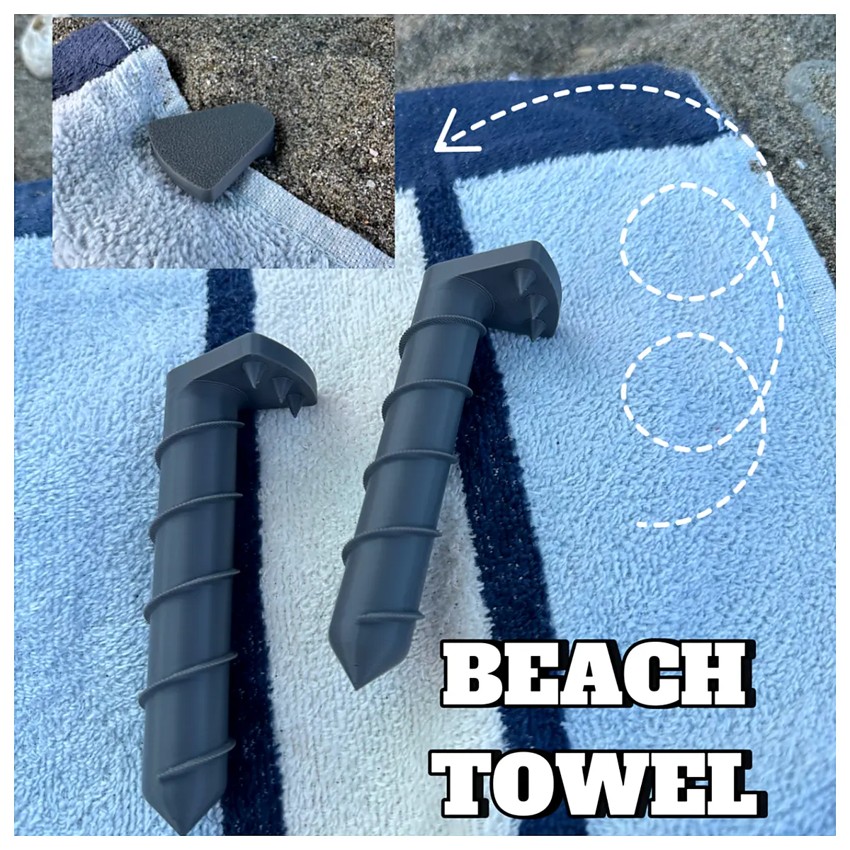 Beach Towel Anchors Outdoor Anchoring Beach Fixation Non Slip Towels Waterproof Beach Activities