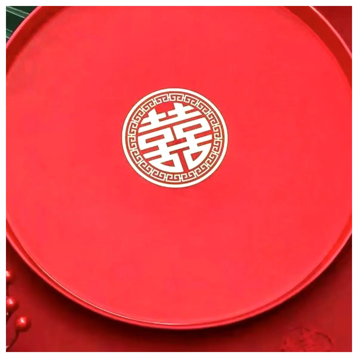 Xi Character Plates Joy Plates Ceramic Plates Gift Plates Festive Decoration Party Supplies Celebration Plates