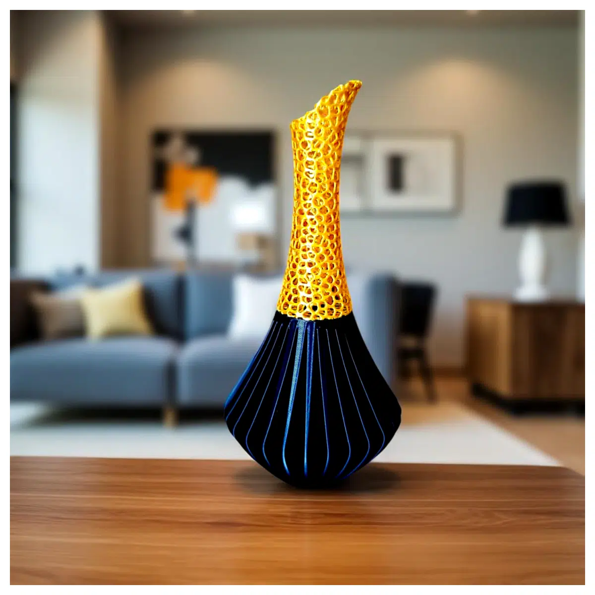 Voronoi Vase Decorative Abstract Geometric Art Modern Home Accent Indoor Decoration Art Accessory