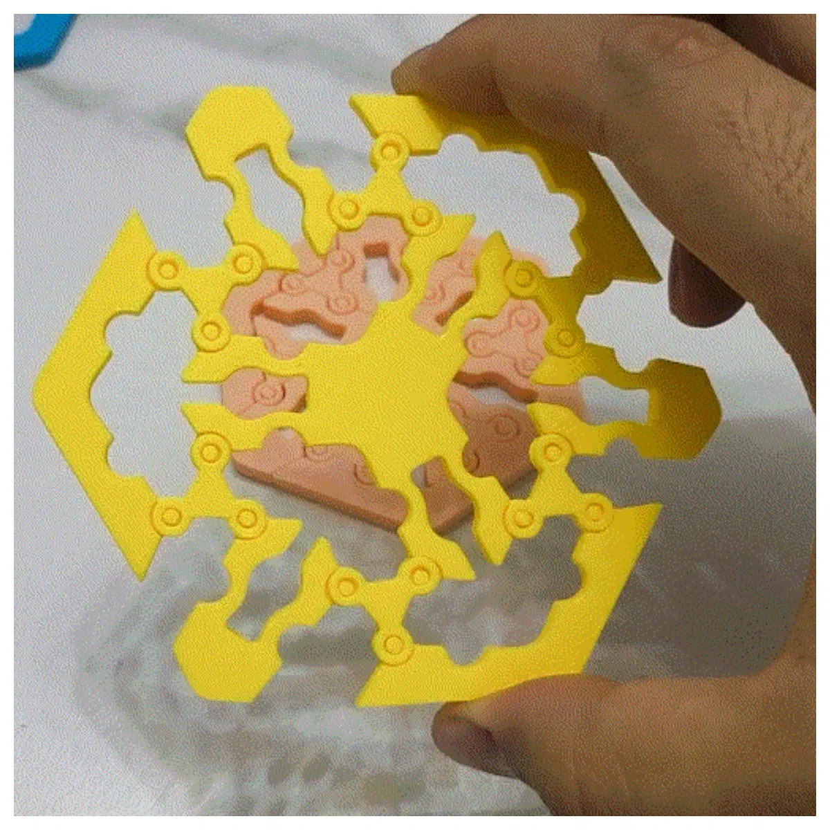 Dual Mode Deformation Hand Pad Mat PLA 3D Print Adjustable Stress Relief Toy Accessory Deformation Pad