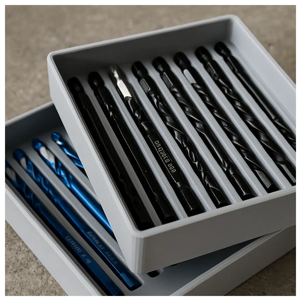 14 Inch Quick Change Hex Drill Bit Gridfinity Box Drill Bit Organizer Storage Case Fast Change Tool