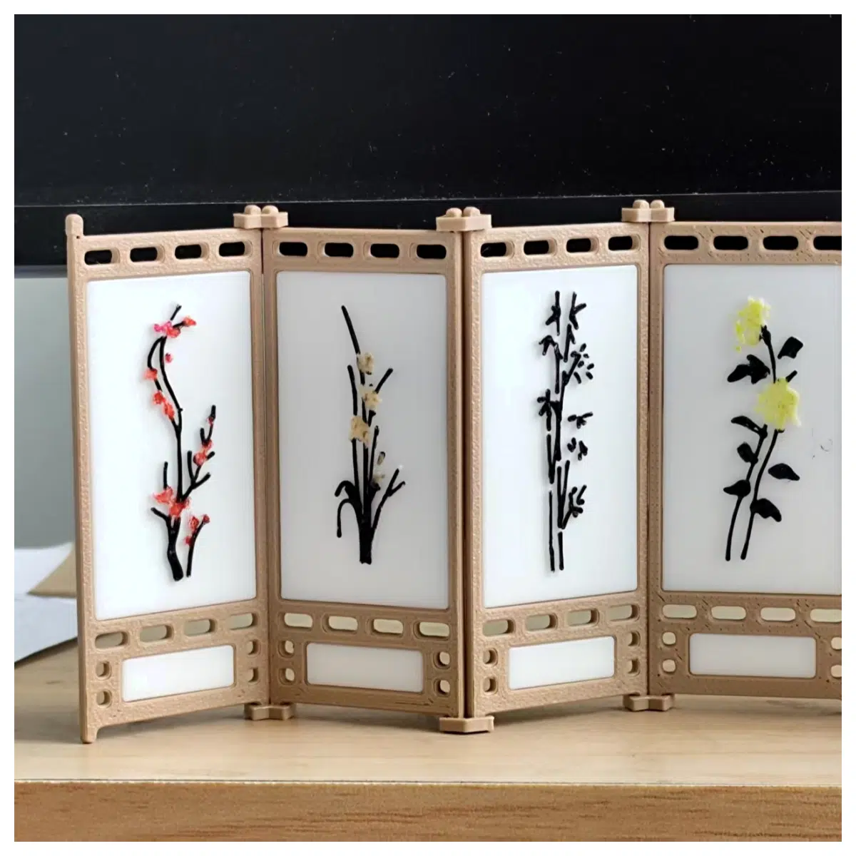 Mini Desktop Screens Wind Chimes Decorative Wind Bells Small Bells Indoor Bells Ornament Creative Gift Decoration