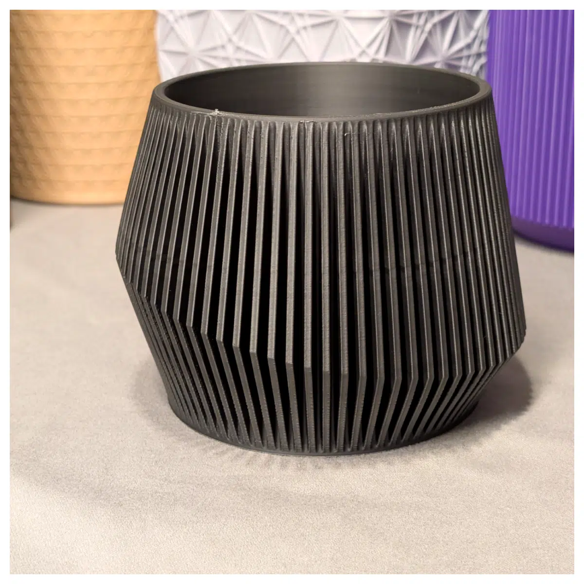 Modern Planter Geometric Design Versatile Planter Flower Pot Potted Plants Watering Decoration Planting FRACTA