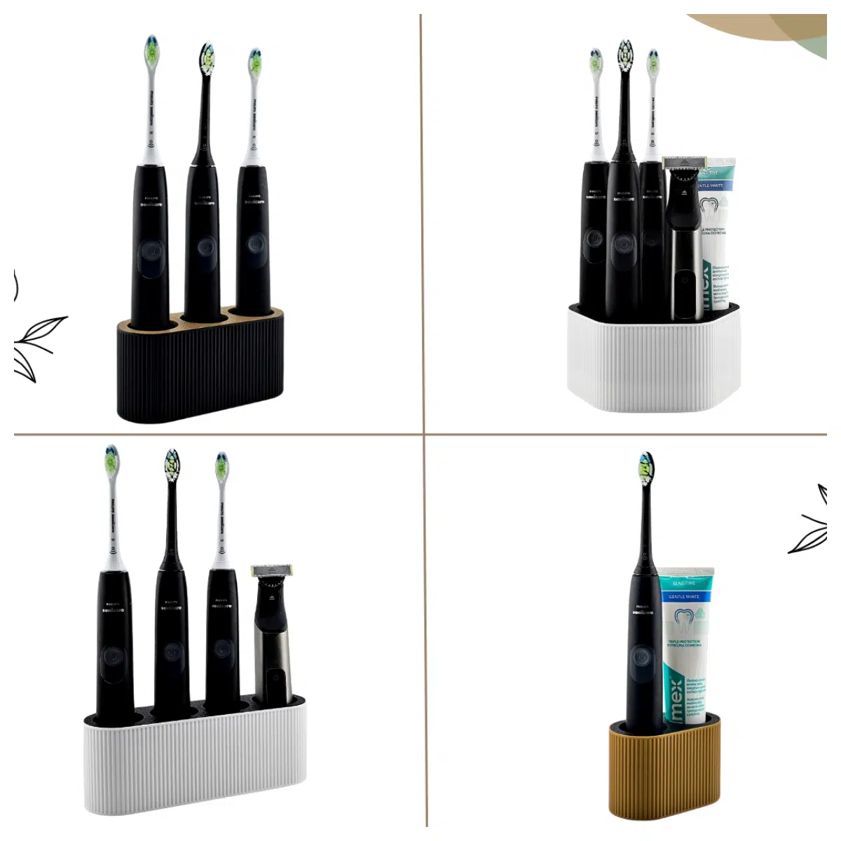 Bathroom Brush Holder Organizer Wall Mounted Toothbrush Holder Cleaning Accessories Bathroom Hardware